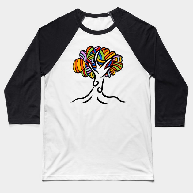 The tree of colour Baseball T-Shirt by stephenignacio